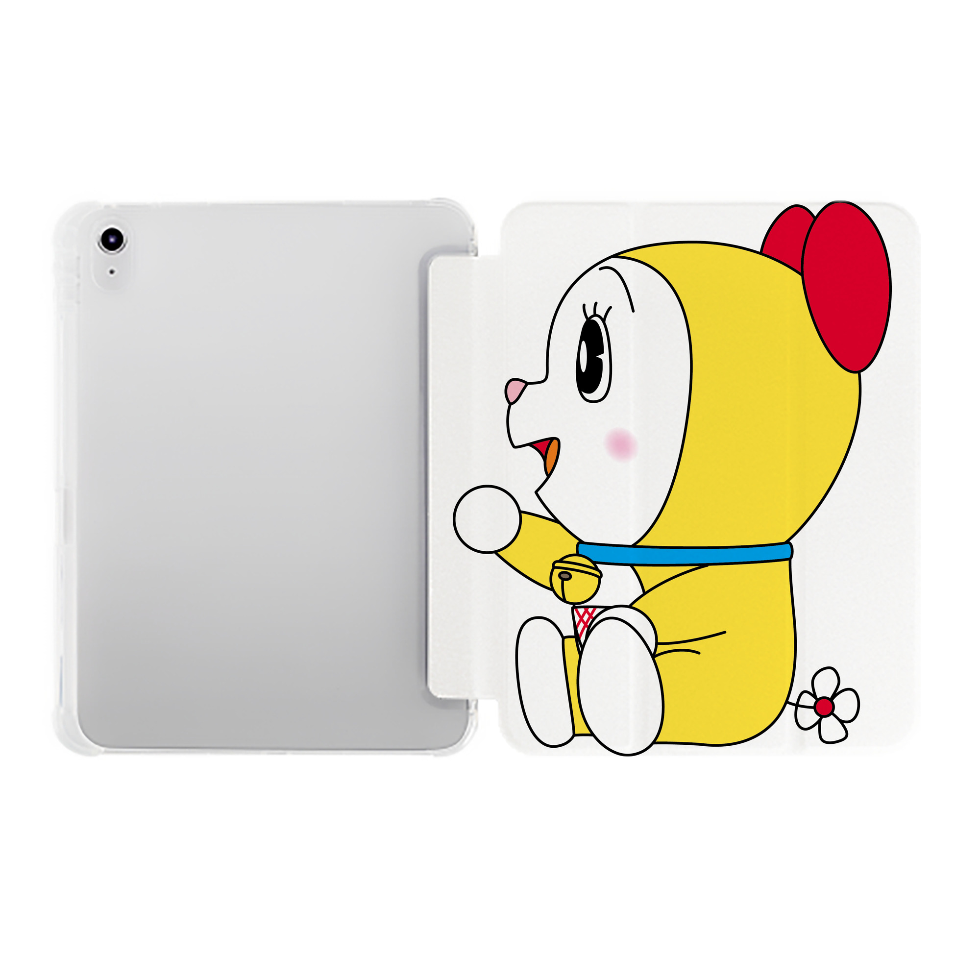 （画像用） ドラえもん ドラミ Doraemon Dorami IPad ケース ペン収納付き 三つ折りスタンド PUレザー×シリコン 対応機種9.5/10.5/10.9インチ